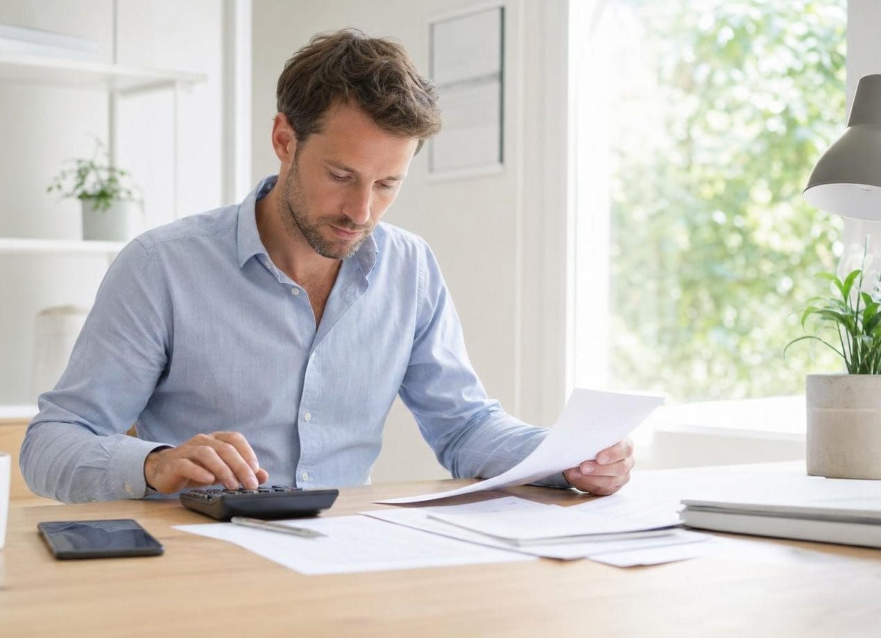 Jong stel in een licht en modern appartement bespreekt de voordelen van een samenlevingscontract